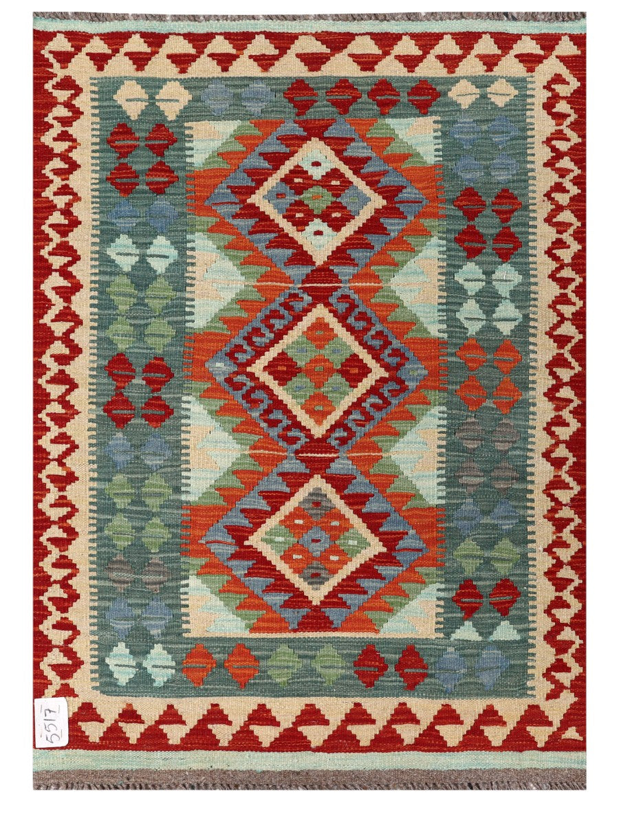 Maimana Afghanistan Kilim Rug - 121 x 86 cm