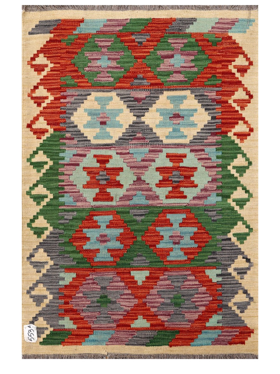 Maimana Afghanistan Kilim Rug - 121 x 81 cm