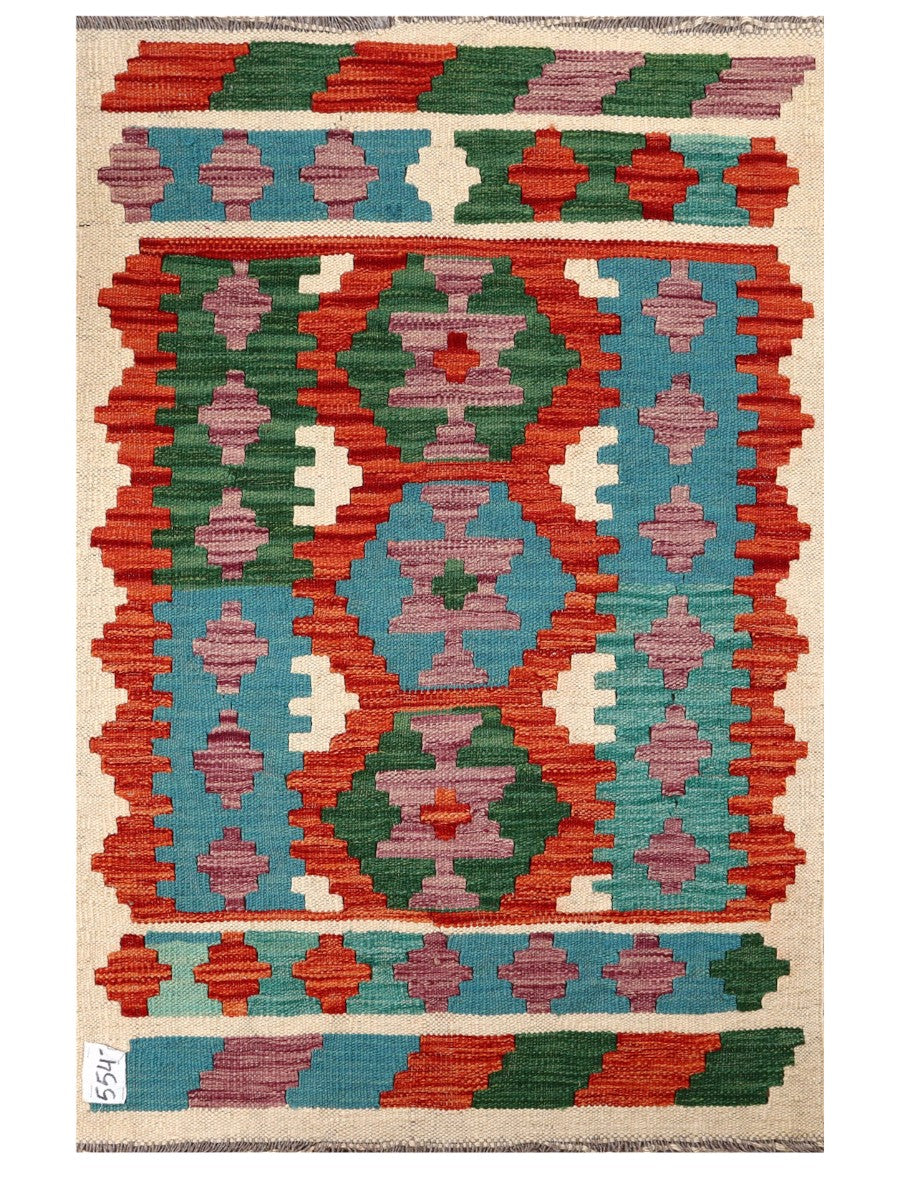 Maimana Afghanistan Kilim Rug - 114 x 75 cm