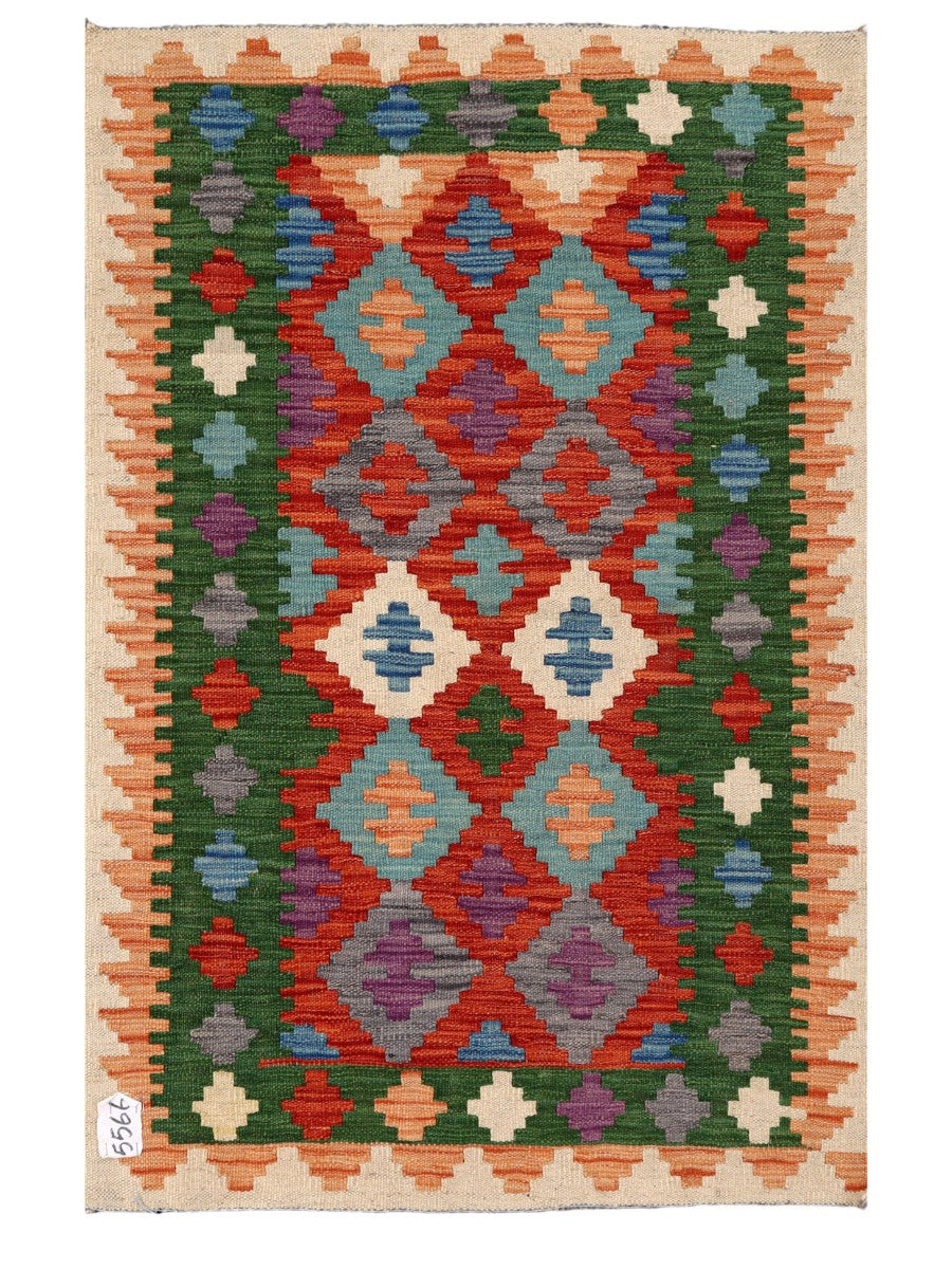 Maimana Afghanistan Kilim Rug - 123 x 80 cm