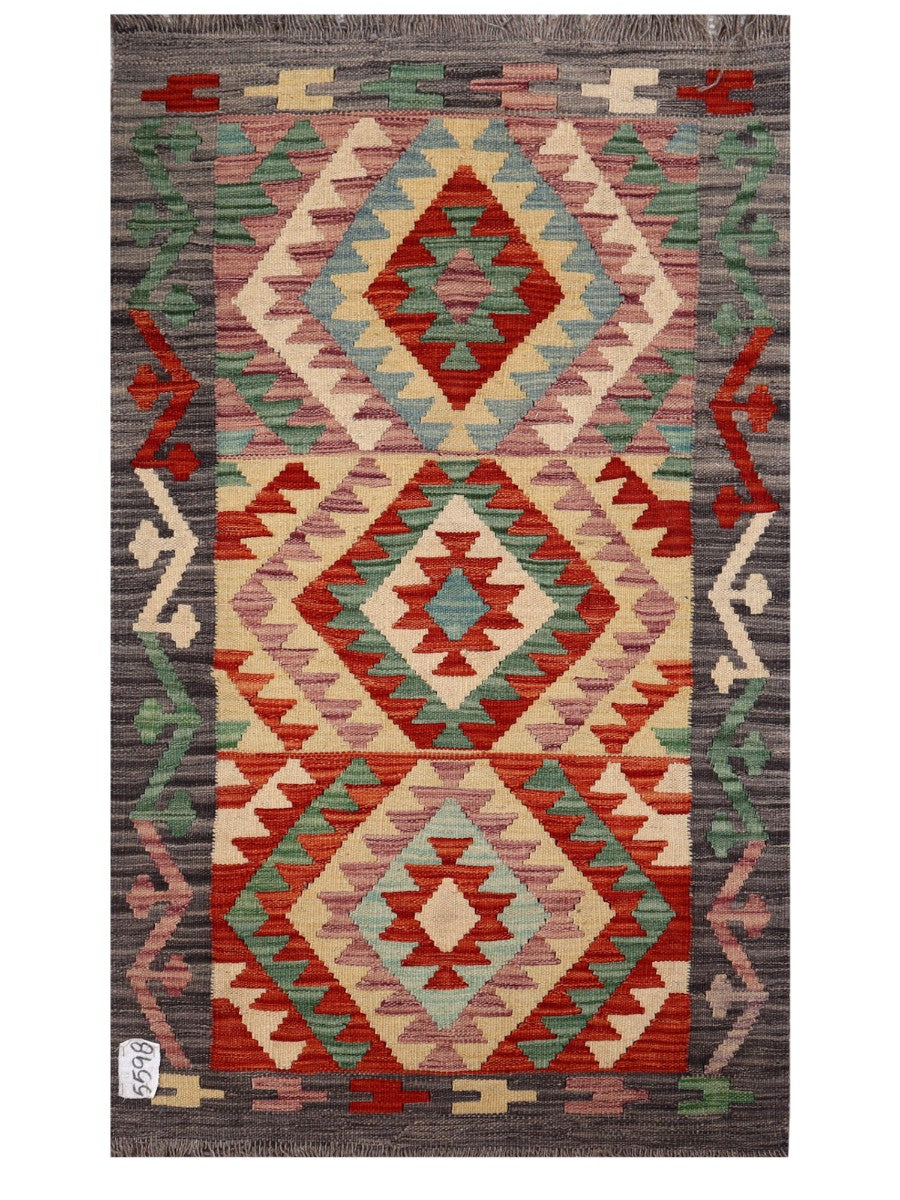 Maimana Afghanistan Kilim Rug - 126 x 75 cm
