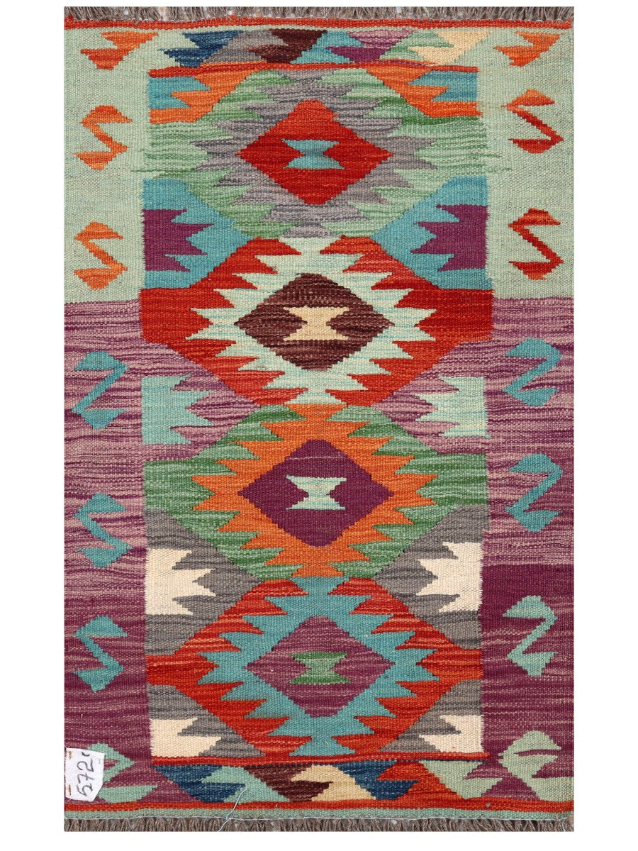 Maimana Afghanistan Kilim Rug - 97 x 60 cm
