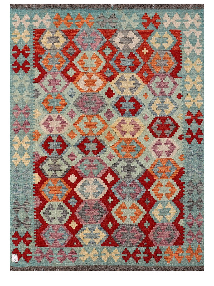 Maimana Afghanistan Kilim Rug - 203 x148 cm
