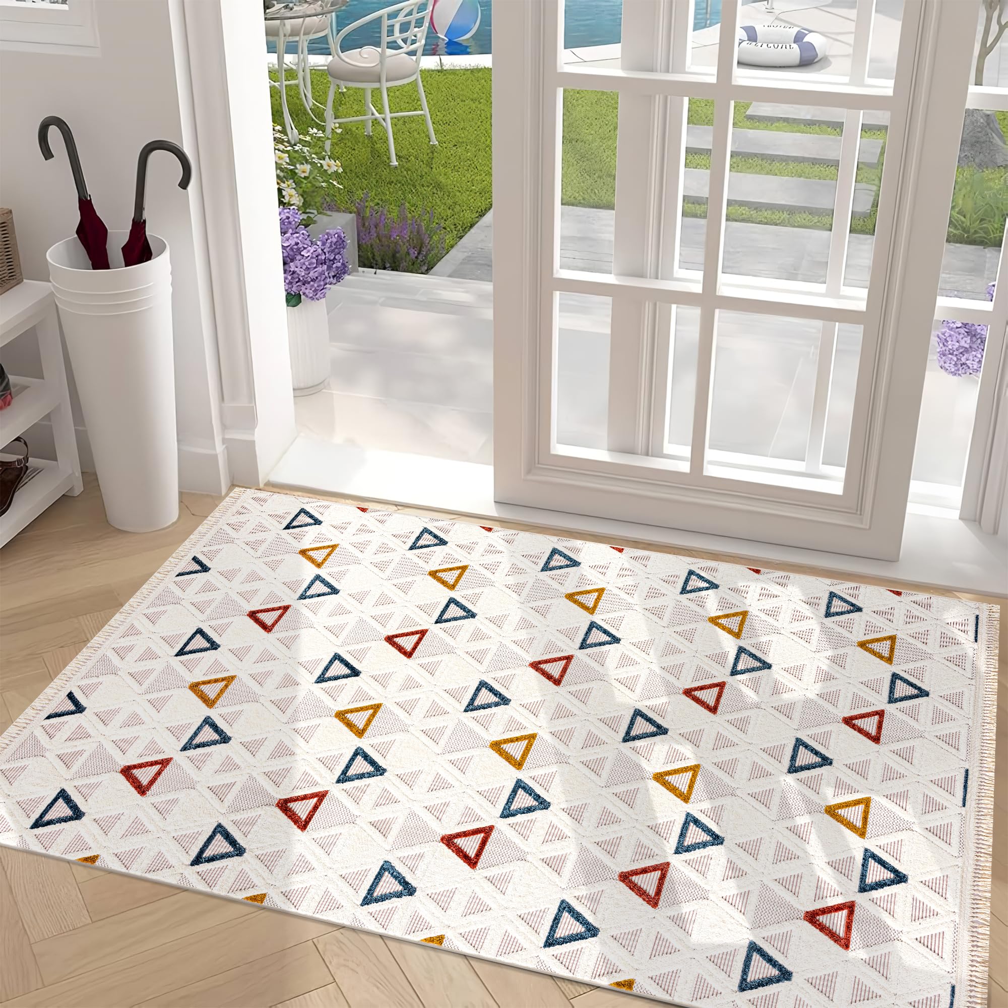 Netline Home RUGS DEPOT Area Rug for Living Room, Bedroom & Hallway β Soft & Durable Low Pile Area Rugs β Bohemian, Aztec & Boho Style β Pet & Kid-Friendly, Ideal for High-Traffic Areas (Copy)