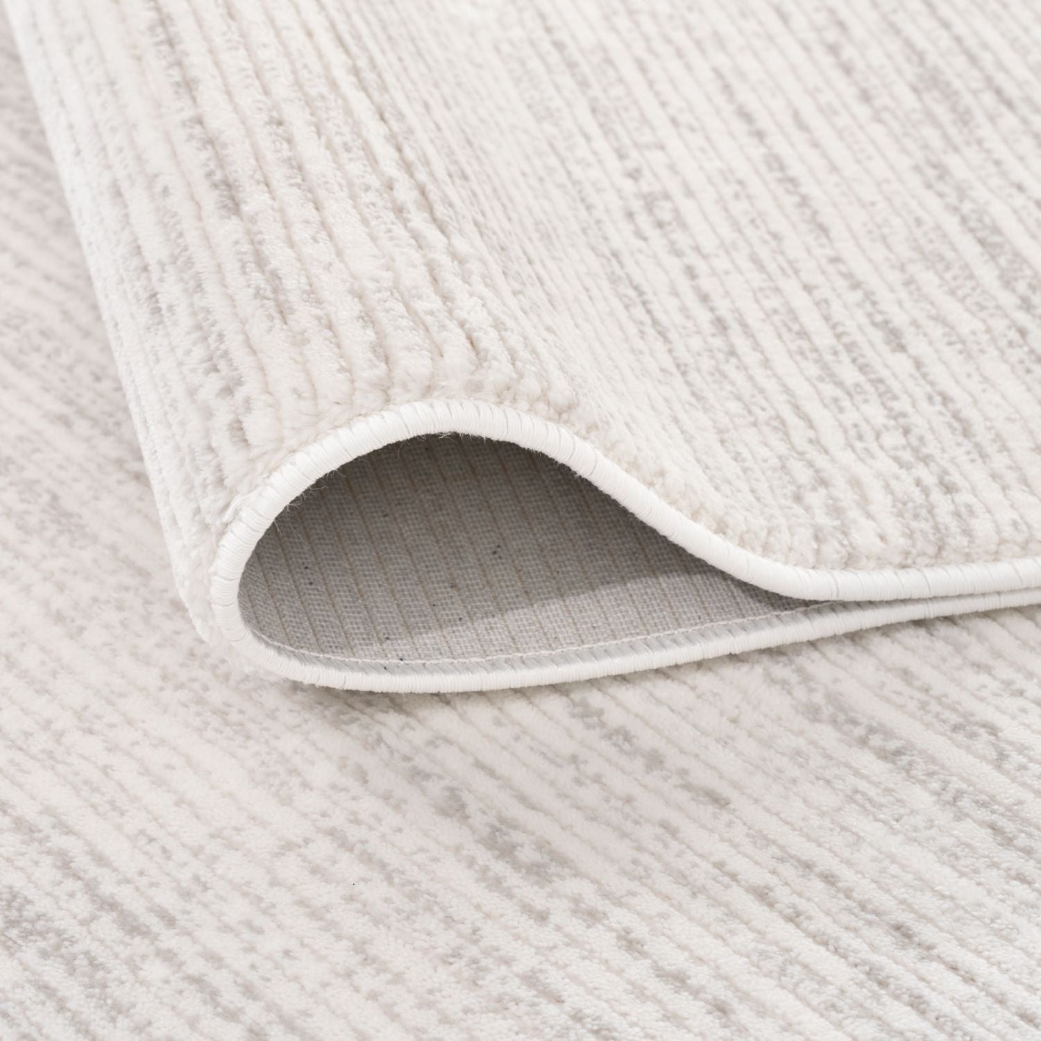 Carmel Cream-Grey Striped Rug | 6010