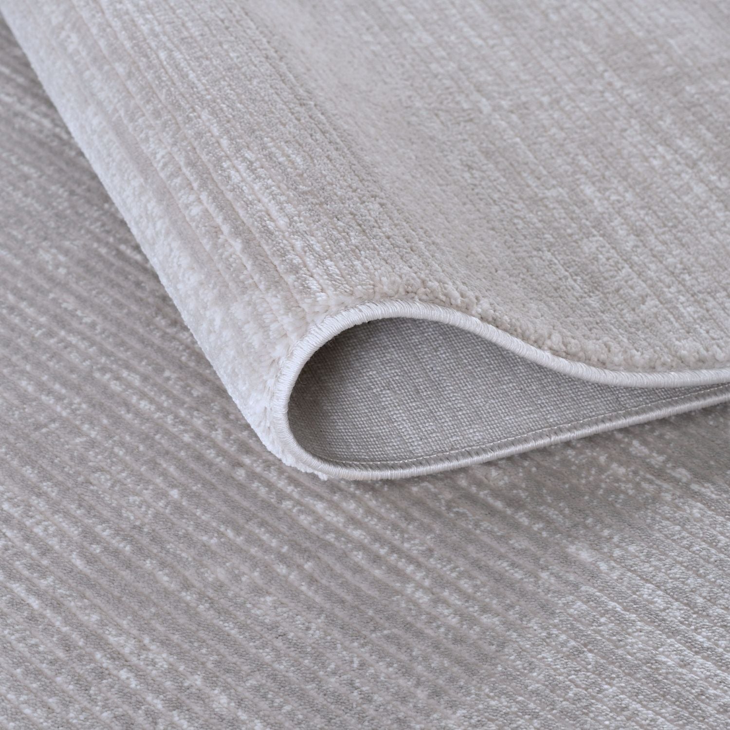 Carmel Grey-Cream Striped Rug | 6020