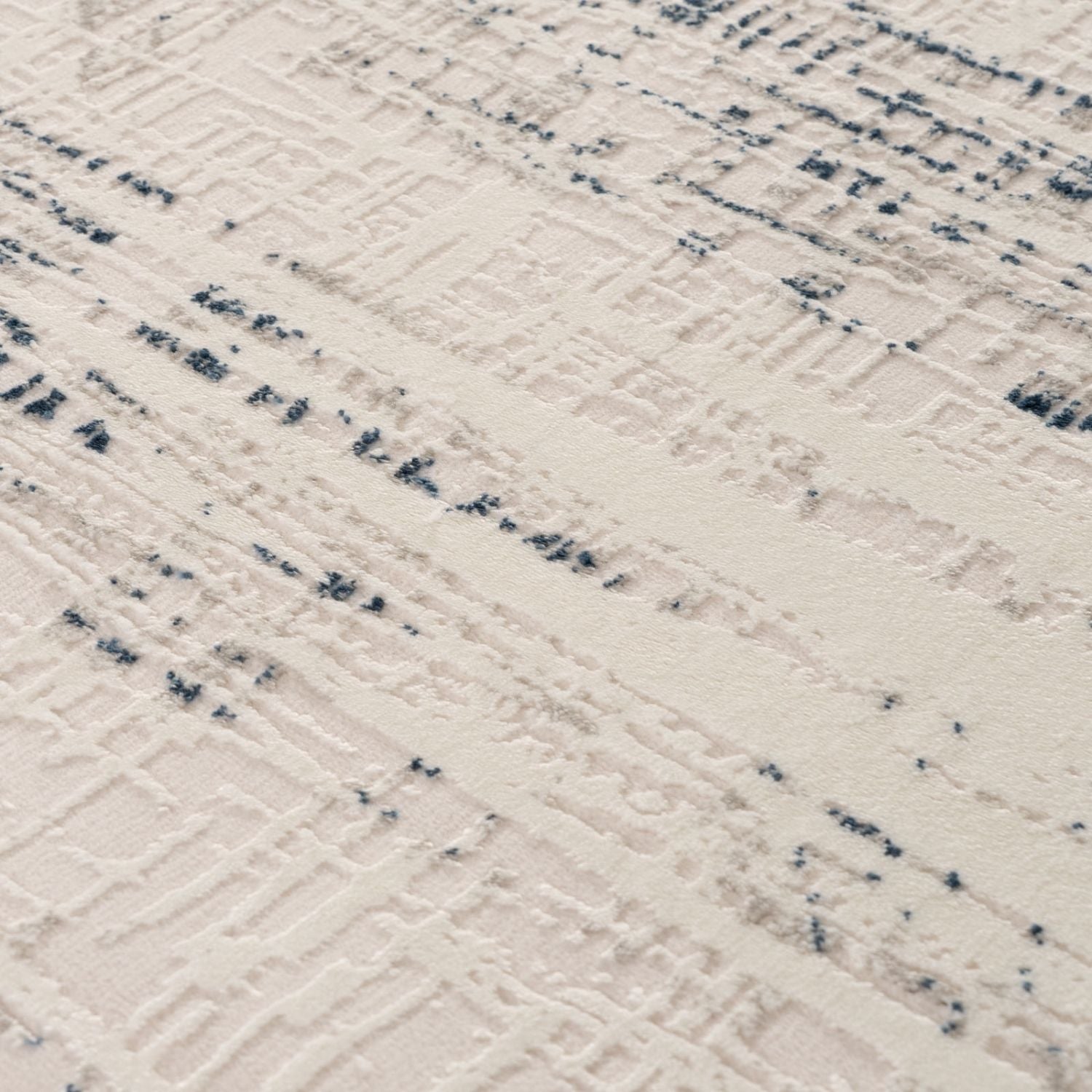 Carmel Cream-Blue Abstract Rug | 6030