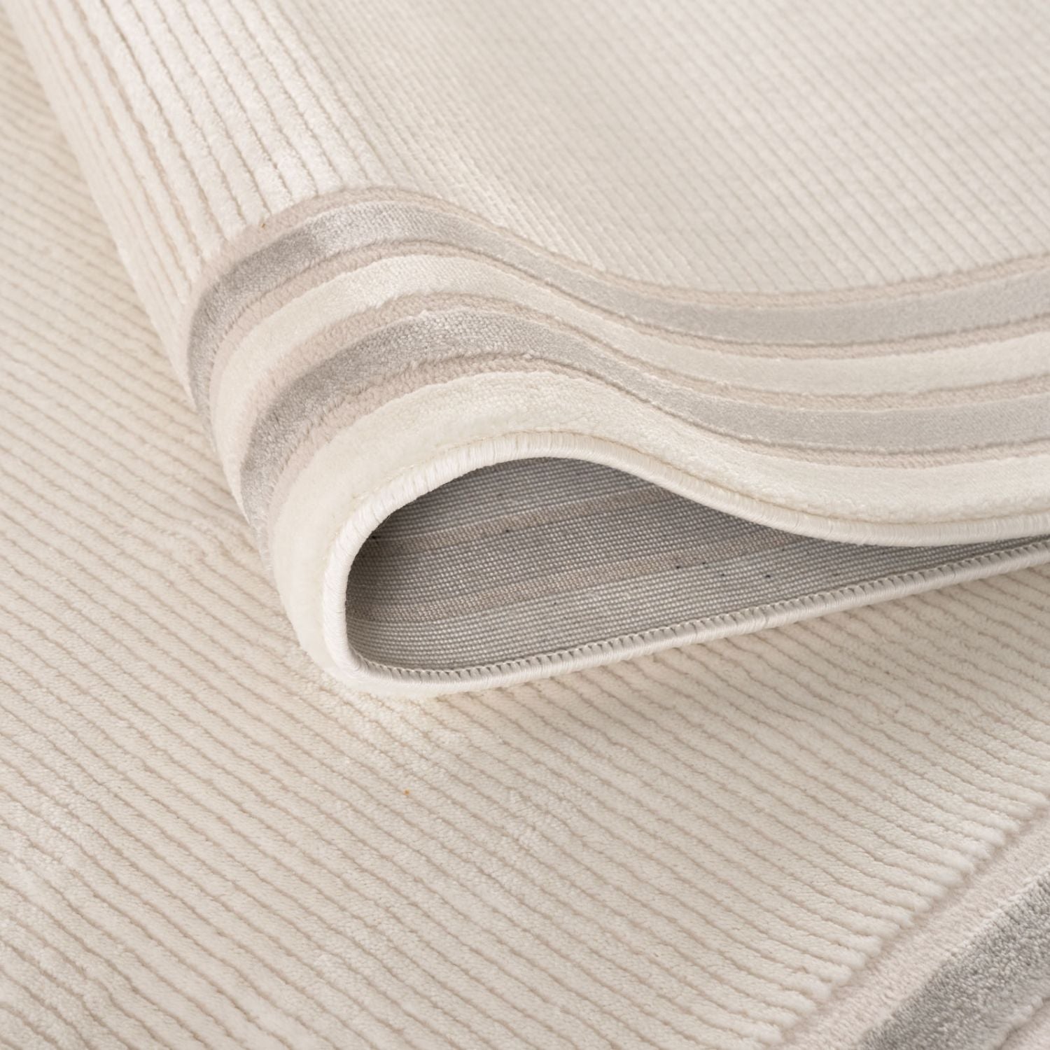 Carmel Cream-Grey Bordered Rug | 6060