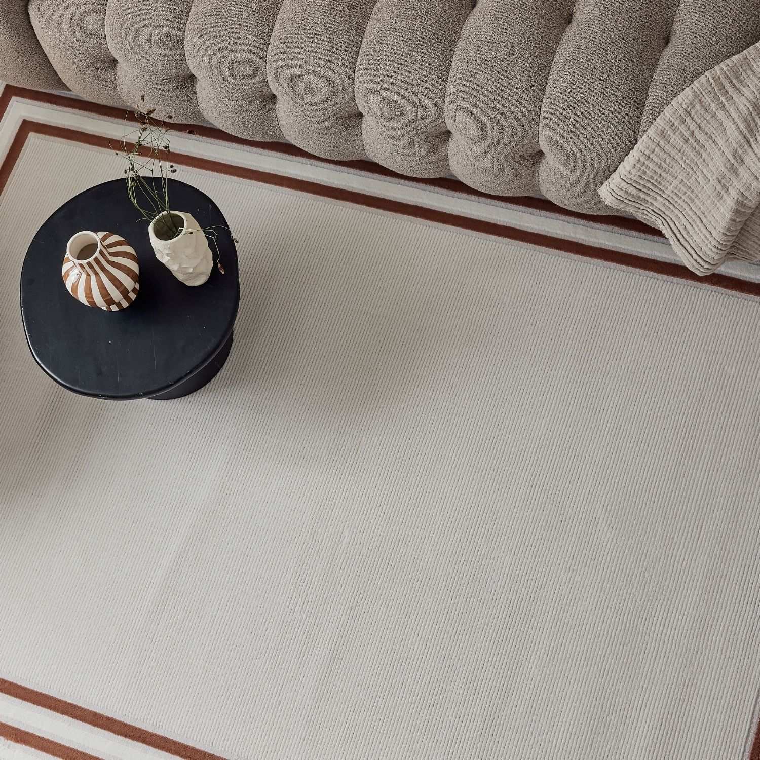 Carmel Cream-Terra Bordered Rug | 6060