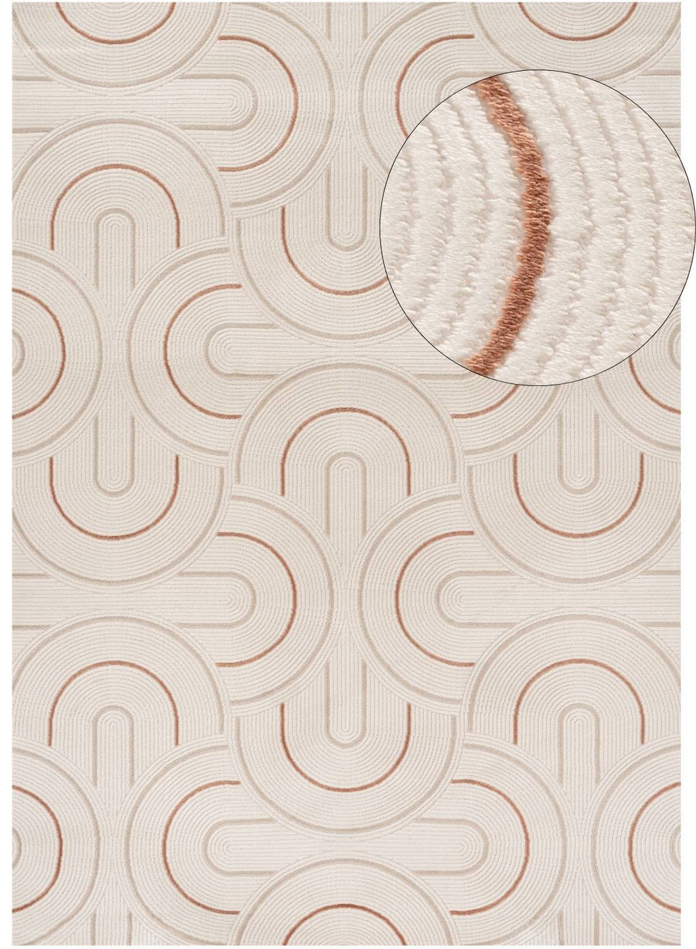 Carmel Cream-Terra Geometric Rug – 6070