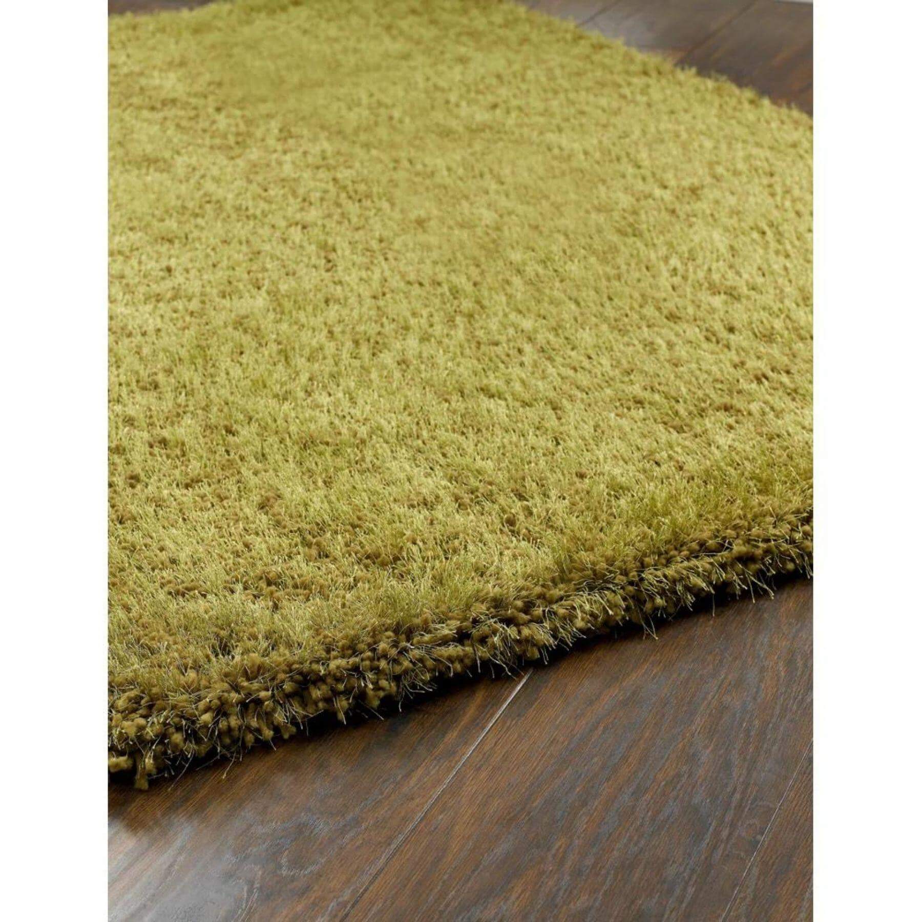 Chicago Olive Green Shaggy Rug