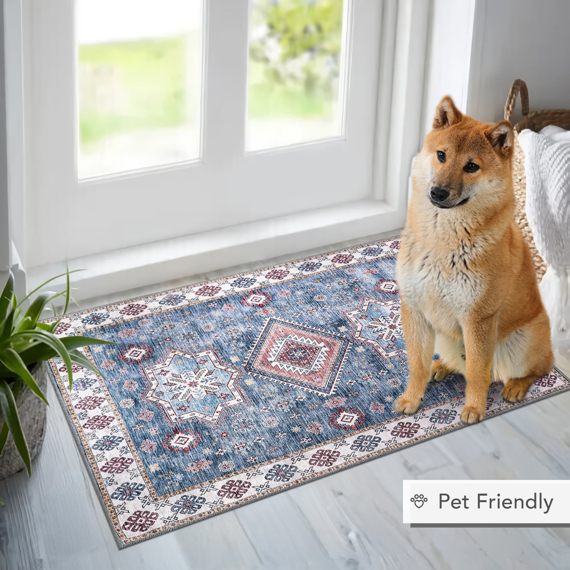 Netline Home Rugs Depot - Tribal Multicolor Geometric Washable Rug, Design NL1016