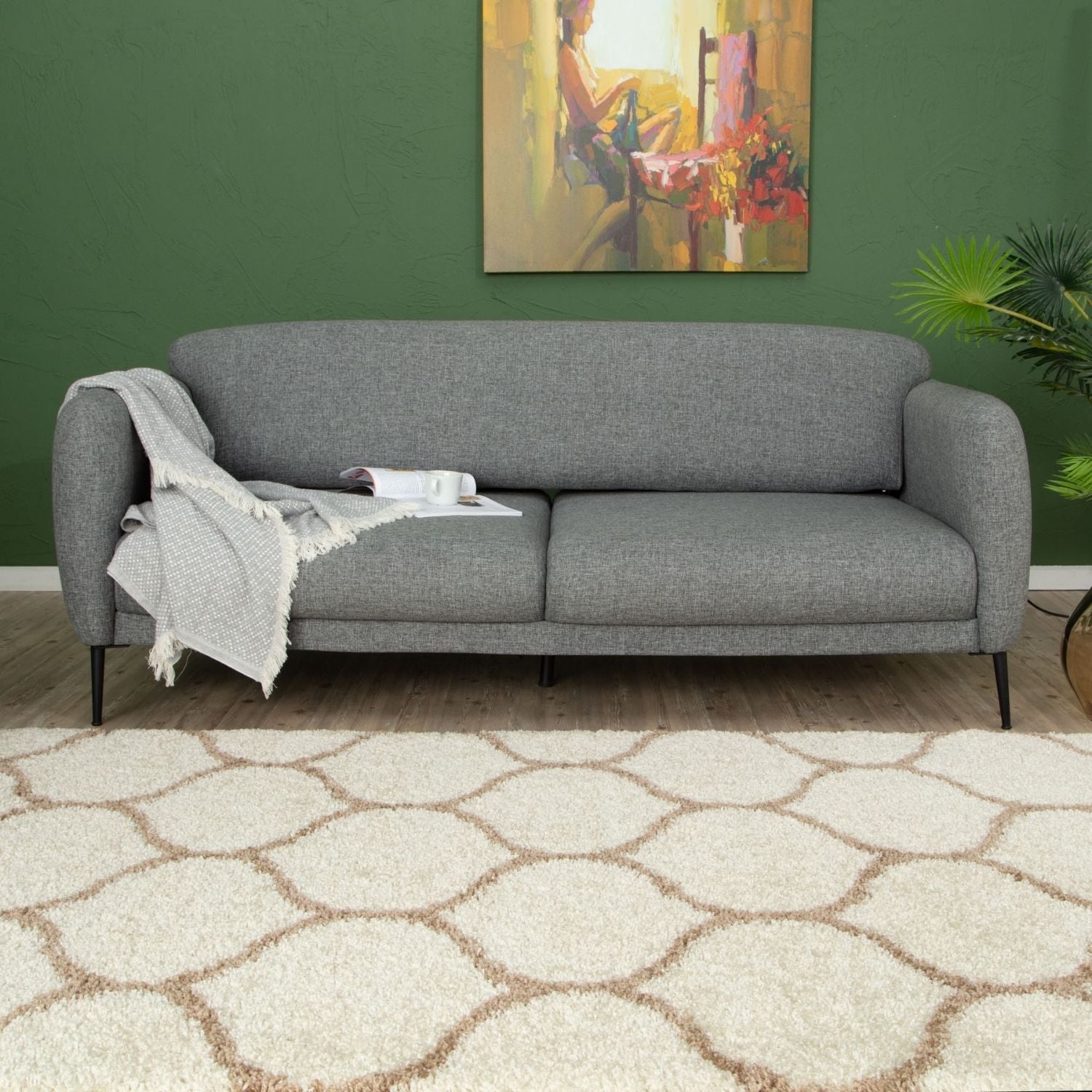 Moroccan Ivory Shaggy Rug | 630
