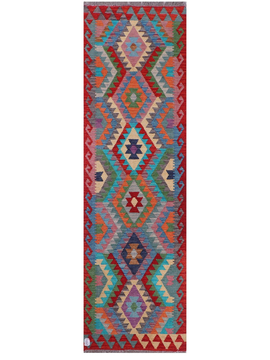 Maimana Afghanistan Kilim Runner - 293 x 86 cm