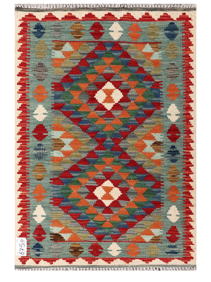 Maimana Afghanistan Kilim Rug - 104 x 71 cm