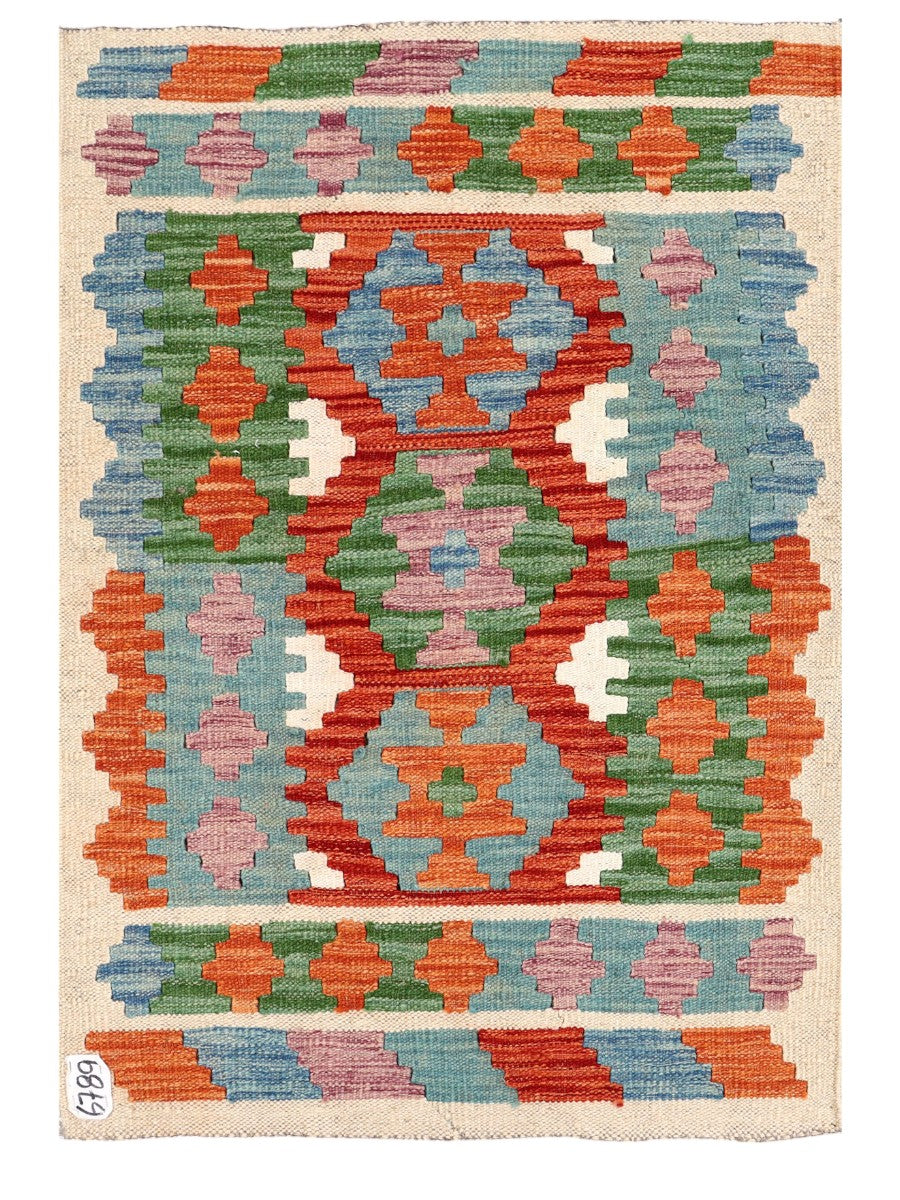 Maimana Afghanistan Kilim Rug - 113 x 78 cm