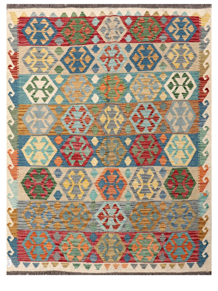 Maimana Afghanistan Kilim Rug - 201 x156 cm