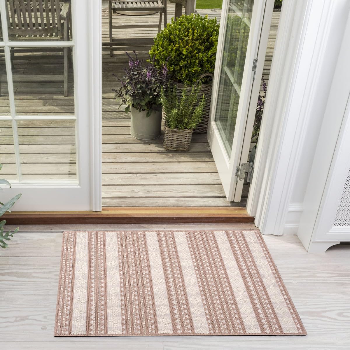 Rugs Living Room - Washable Rug - Area Rug - Non-Slip Rugs Carpet - 100% Cotton - Vintage Rug for Living Room Bedroom Kitchen - Kid and Pet Friendly Rug - Boho Rug (GREY RUG, 80X150 CM)