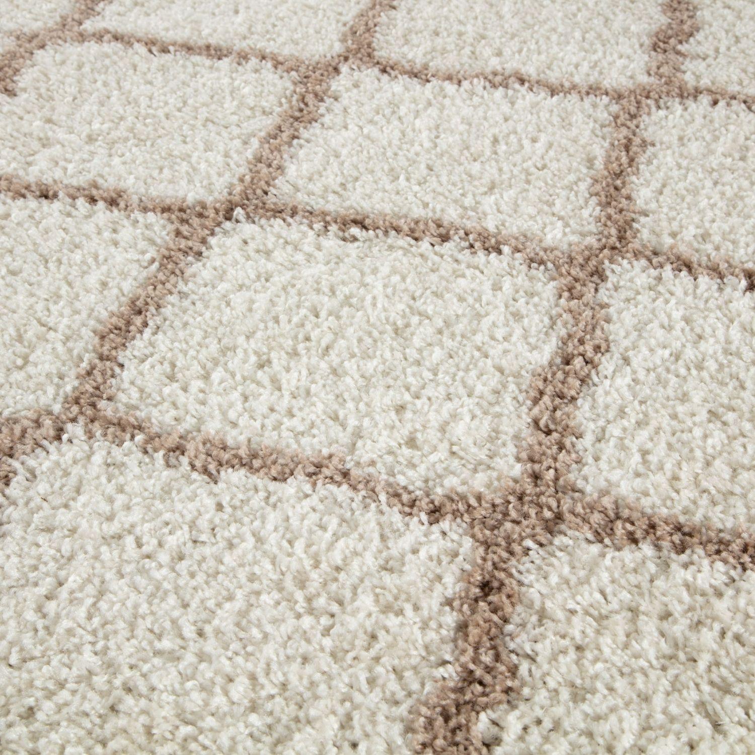 Moroccan Ivory Shaggy Rug | 730