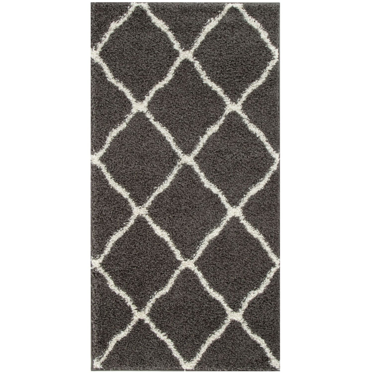 Moroccan Dark Grey Shaggy Rug | 740