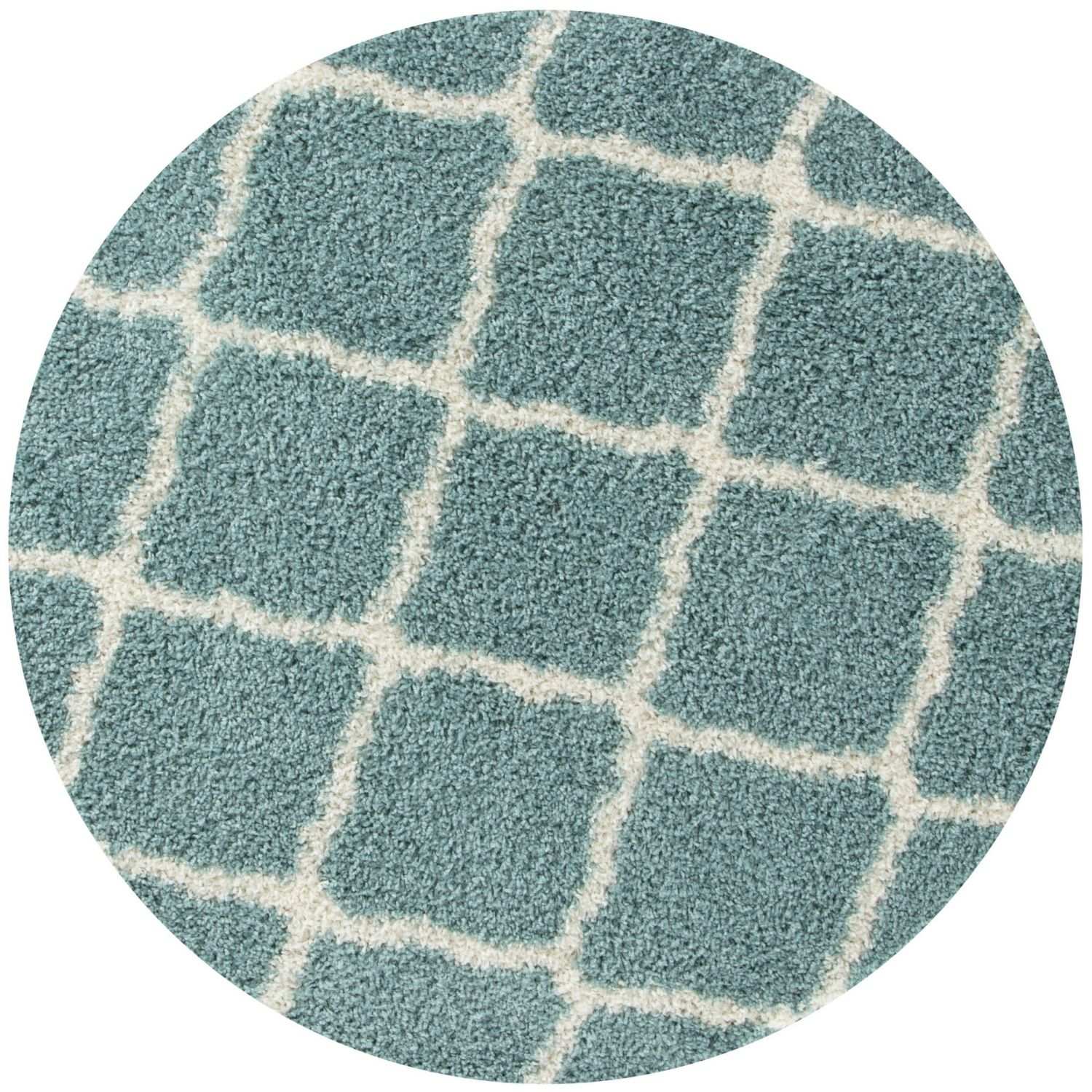 Moroccan Duck Egg Blue Shaggy Rug | 750