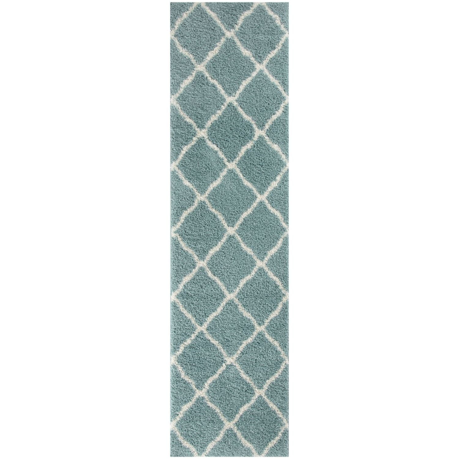 Moroccan Duck Egg Blue Shaggy Rug | 750