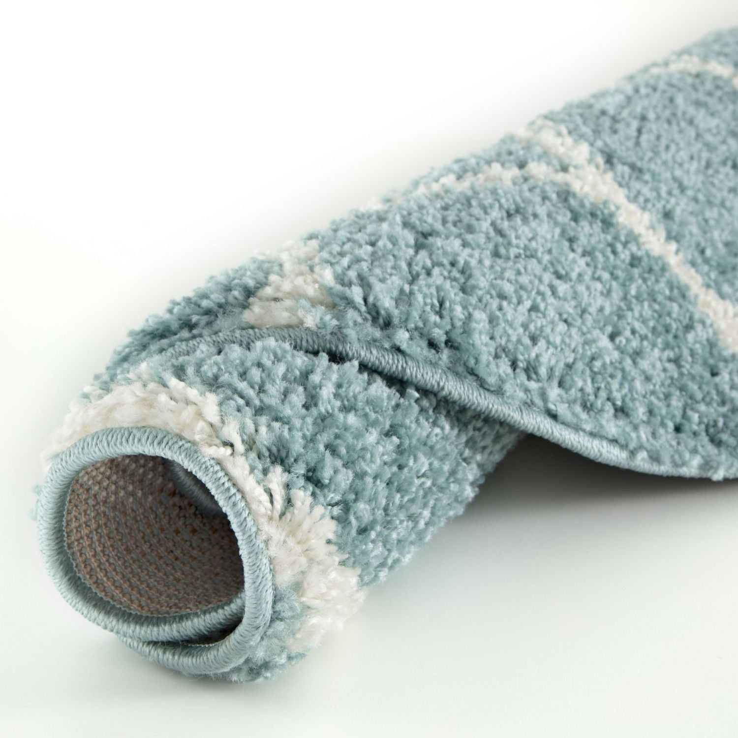 Moroccan Duck Egg Blue Shaggy Rug | 750