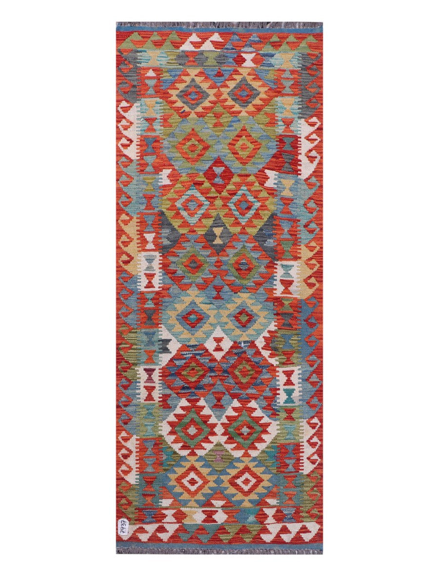 Maimana Afghanistan Kilim Rug - 198 x77 cm