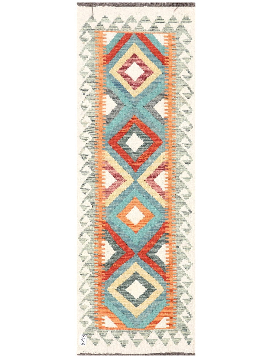Maimana Afghanistan Kilim Rug - 190 x64 cm
