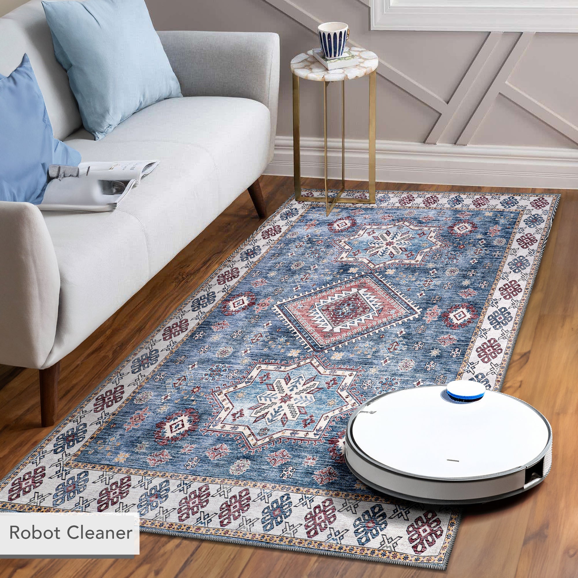 Netline Home Rugs Depot - Tribal Multicolor Geometric Washable Rug, Design NL1016