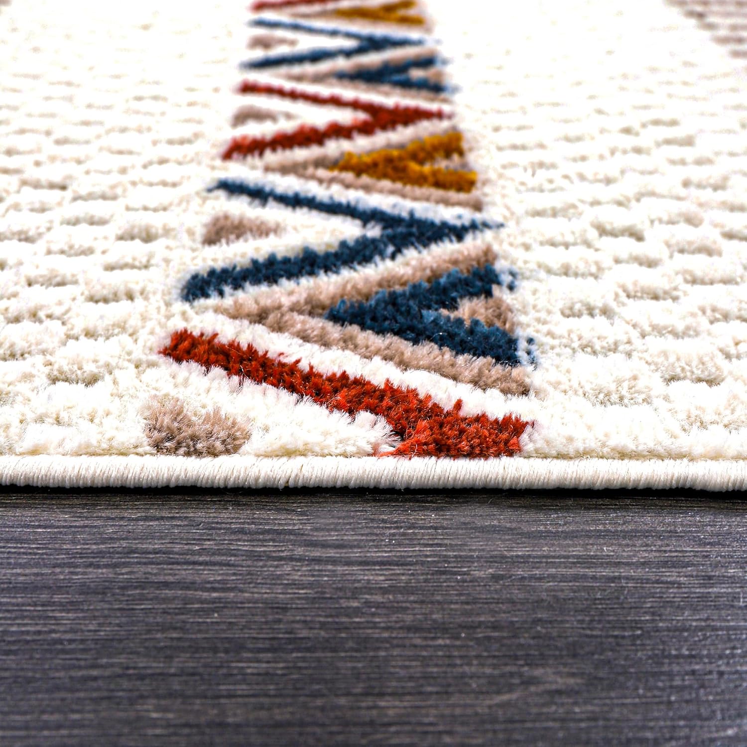 Area Rug for Living Room, Bedroom & Hallway β Soft & Durable Low Pile Area Rugs β Bohemian, Aztec & Boho Style β Pet & Kid-Friendly, Ideal for High-Traffic Areas (BEIGE, 120X180)