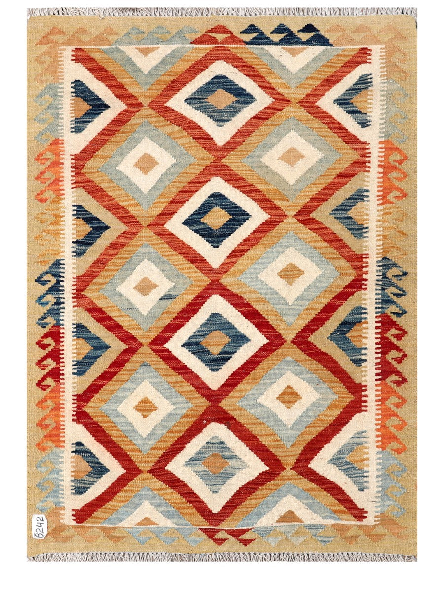 Maimana Afghanistan Kilim Rug - 139 x98 cm