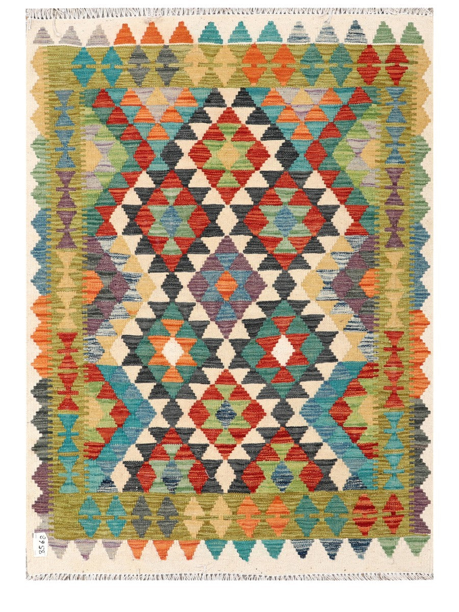 Maimana Afghanistan Kilim Rug - 139 x99 cm
