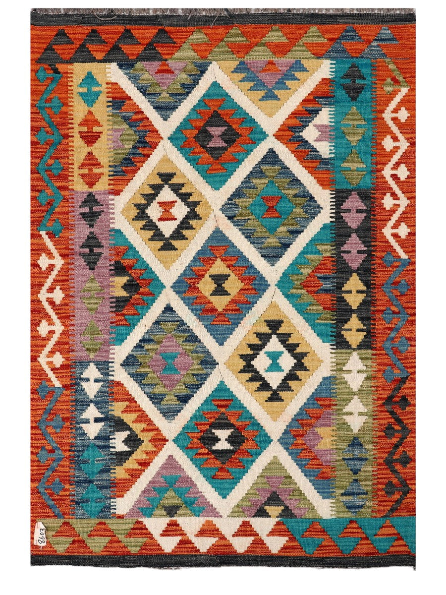 Maimana Afghanistan Kilim Rug - 143 x98 cm