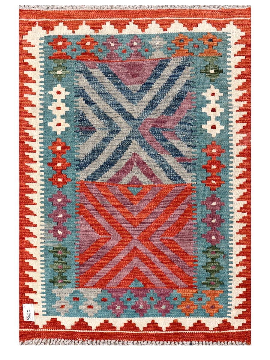 Maimana Afghanistan Kilim Rug - 116 x 79 cm