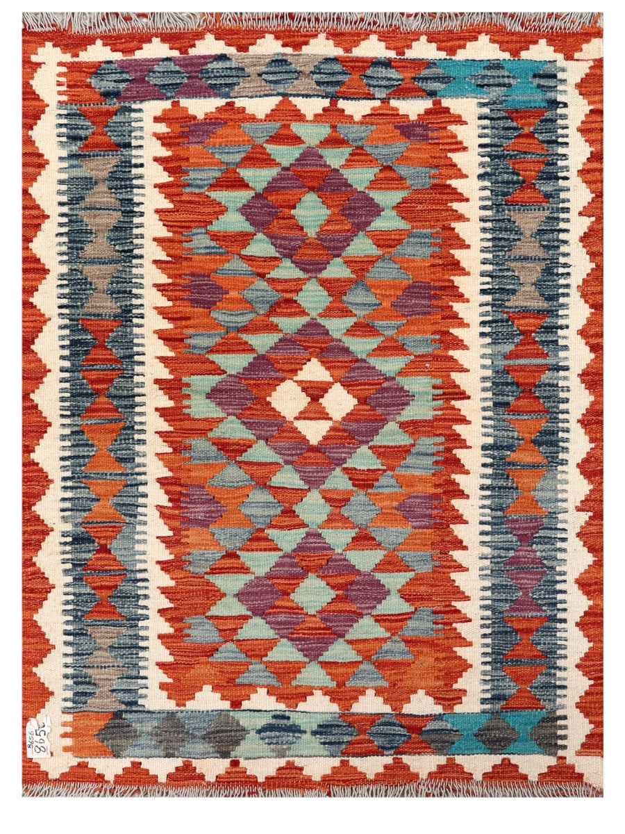 Maimana Afghanistan Kilim Rug - 112 x 83 cm