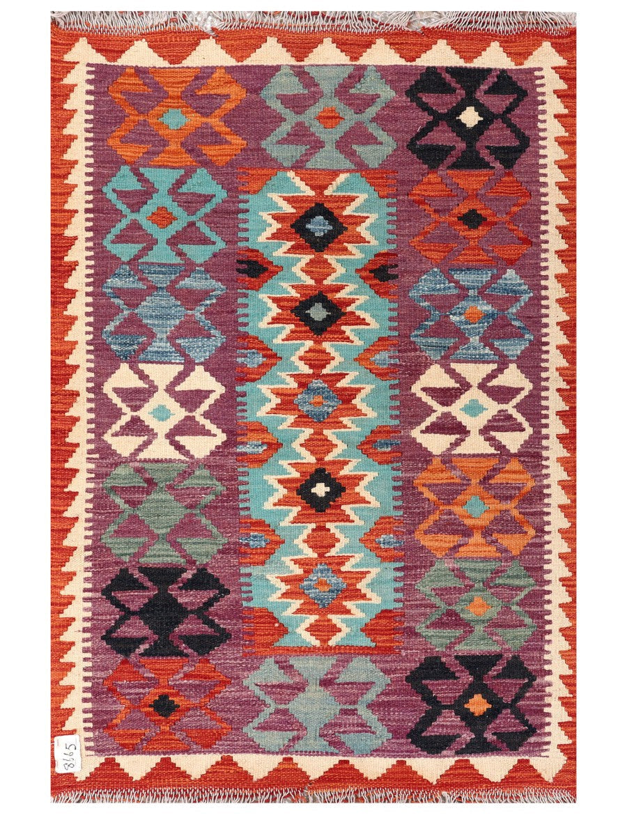 Maimana Afghanistan Kilim Rug - 125 x 83 cm