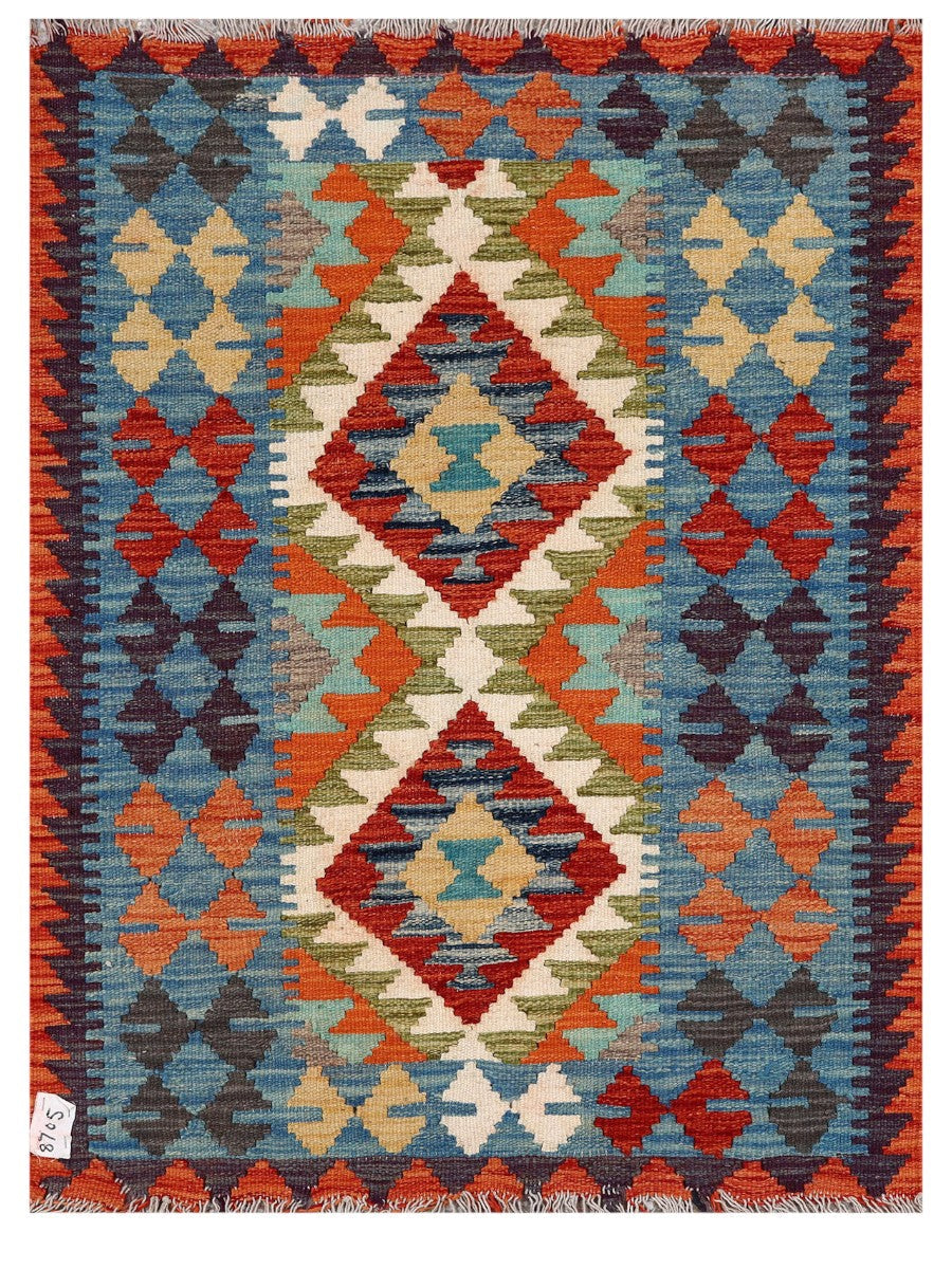 Maimana Afghanistan Kilim Rug - 115 x 86 cm