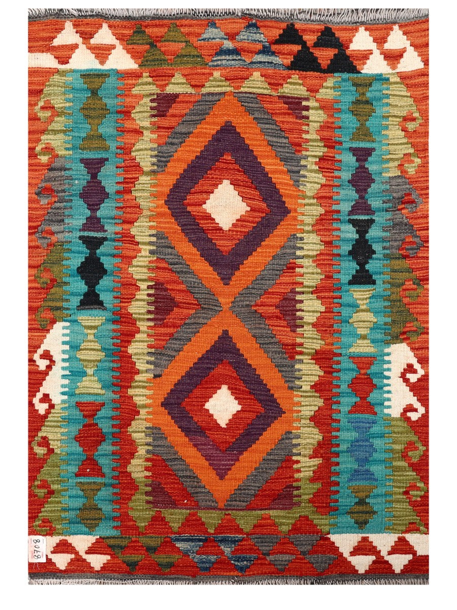 Maimana Afghanistan Kilim Rug - 122 x 85 cm