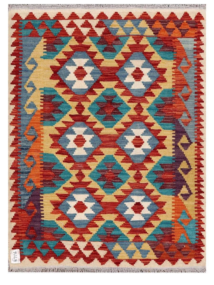 Maimana Afghanistan Kilim Rug - 114 x 84 cm
