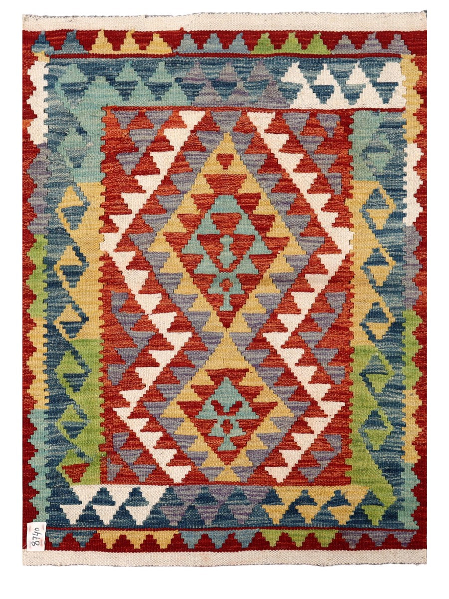Maimana Afghanistan Kilim Rug - 113 x 81 cm