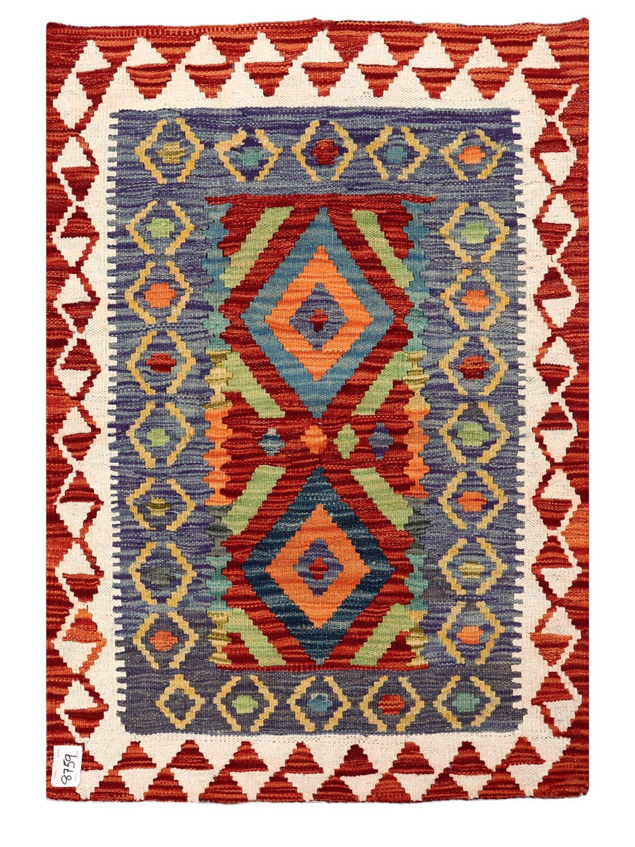 Maimana Afghanistan Kilim Rug - 115 x 78 cm