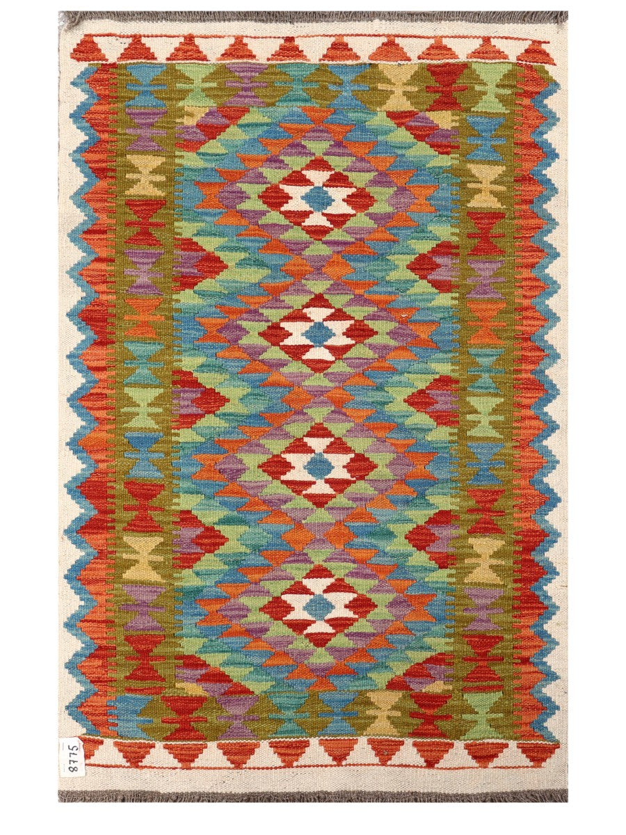 Maimana Afghanistan Kilim Rug - 121 x 78 cm