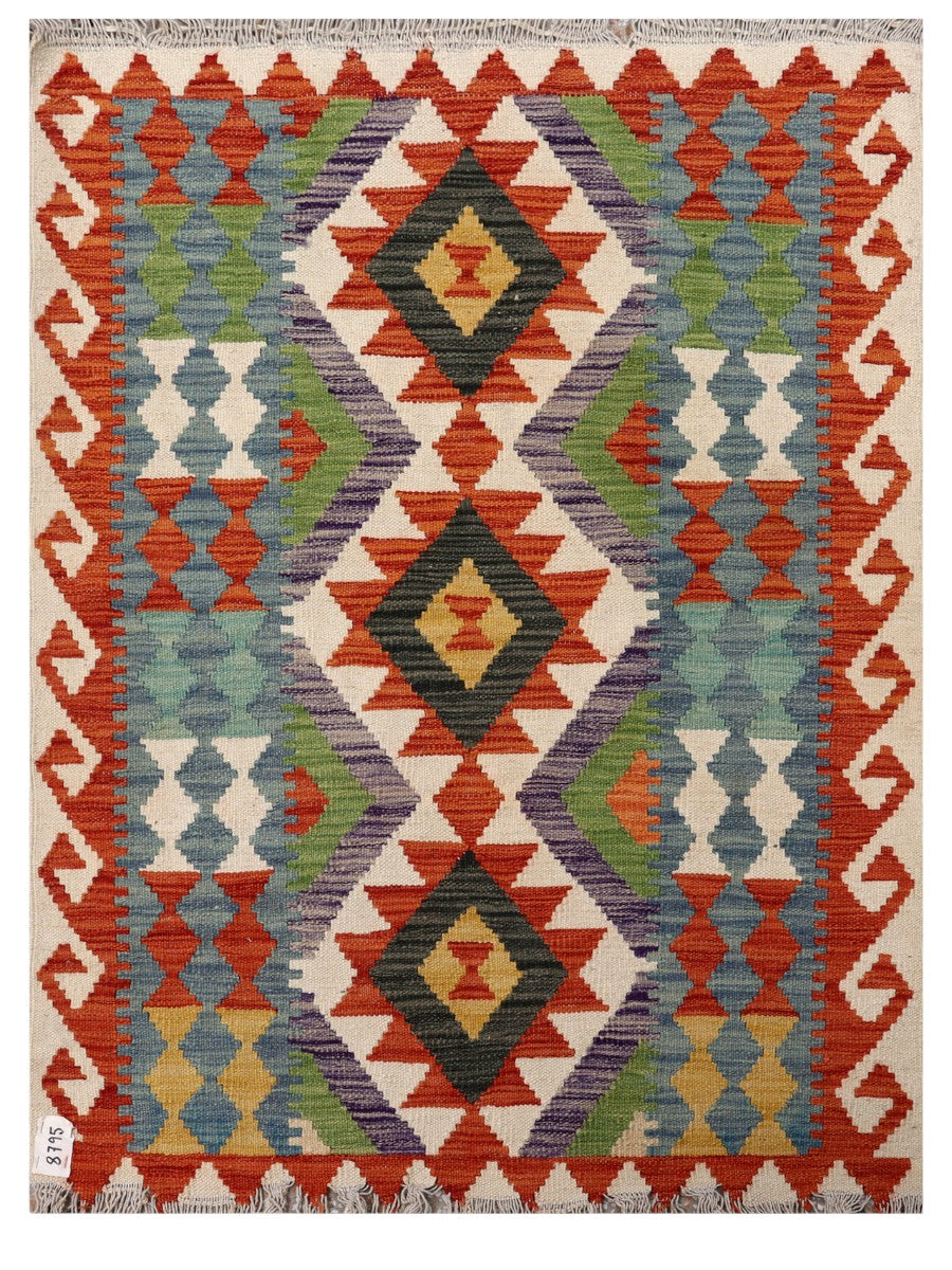 Maimana Afghanistan Kilim Rug - 119 x 89 cm