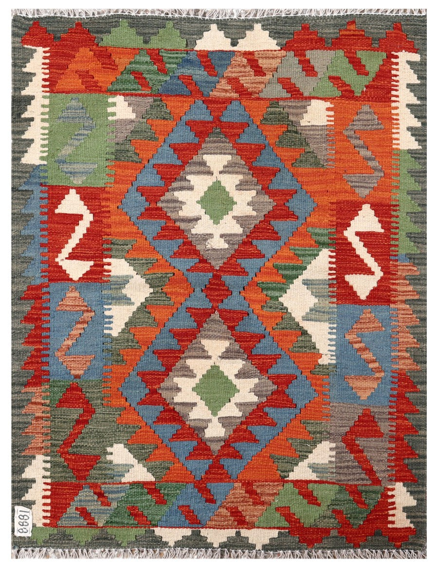 Maimana Afghanistan Kilim Rug - 111 x 85 cm