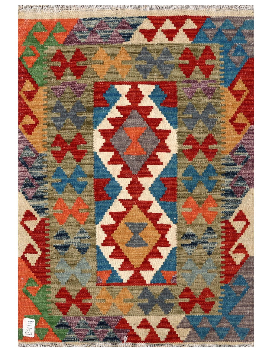 Maimana Afghanistan Kilim Rug - 109 x 75 cm