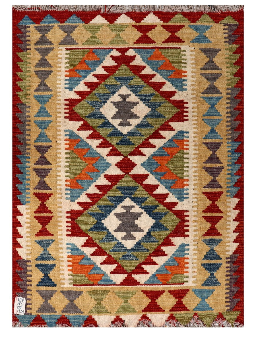 Maimana Afghanistan Kilim Rug - 114 x 82 cm