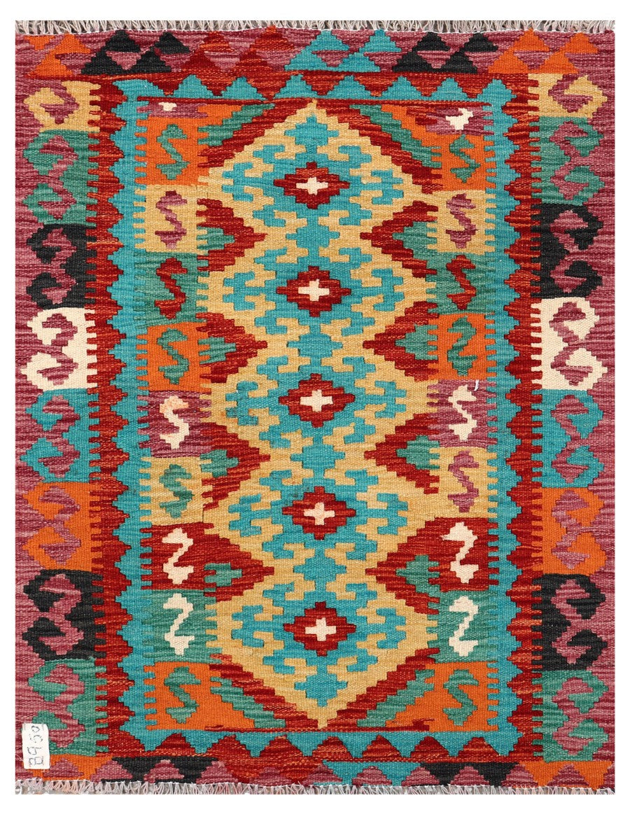 Maimana Afghanistan Kilim Rug - 111 x 86 cm