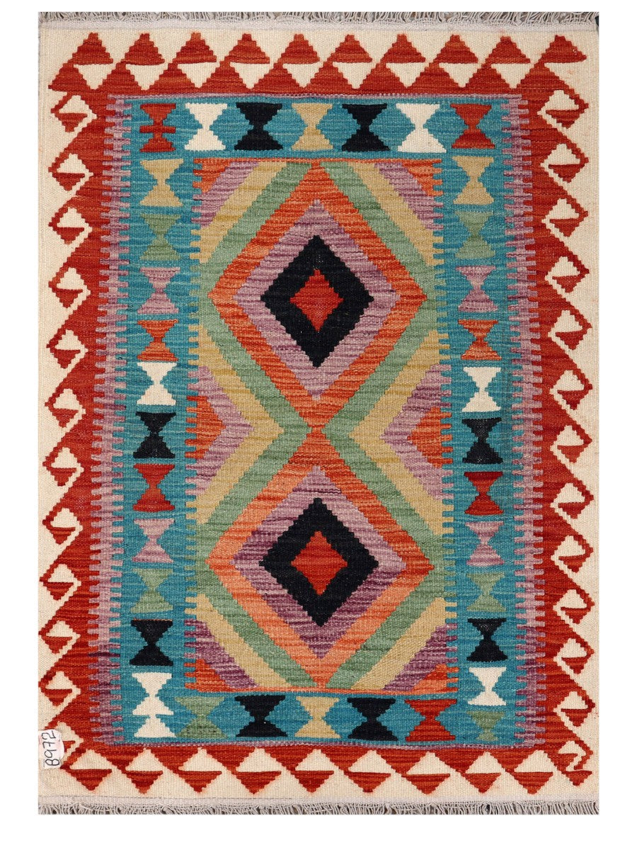 Maimana Afghanistan Kilim Rug - 113 x 79 cm