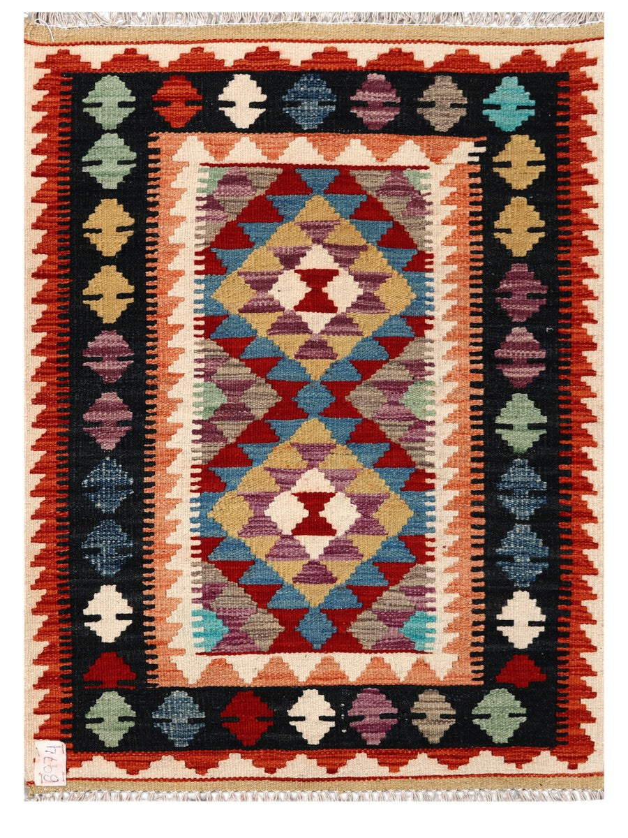 Maimana Afghanistan Kilim Rug - 106 x 78 cm